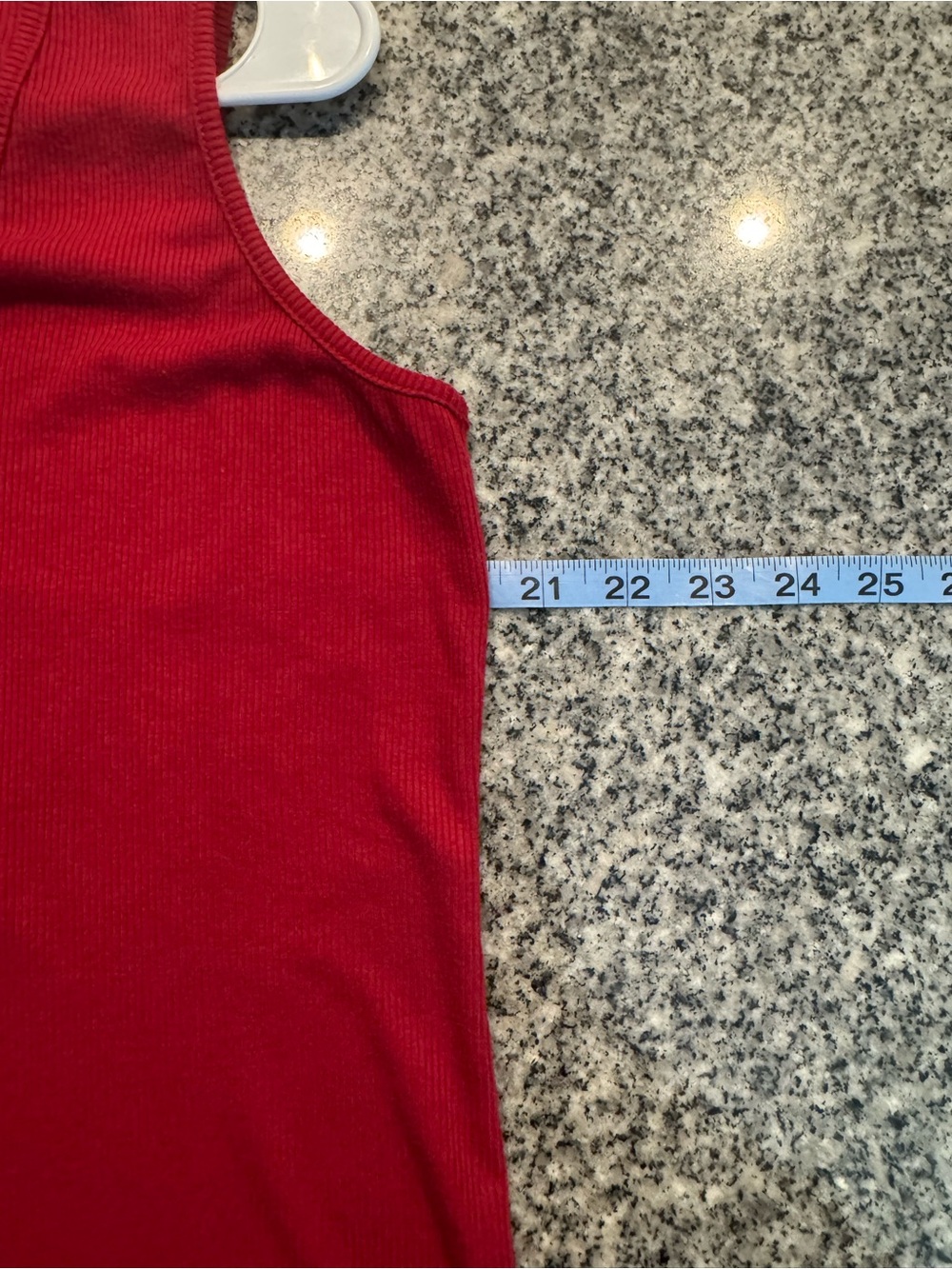 Emery Rose Raspberry Ribbed Henley Tank - Picture 4 of 5